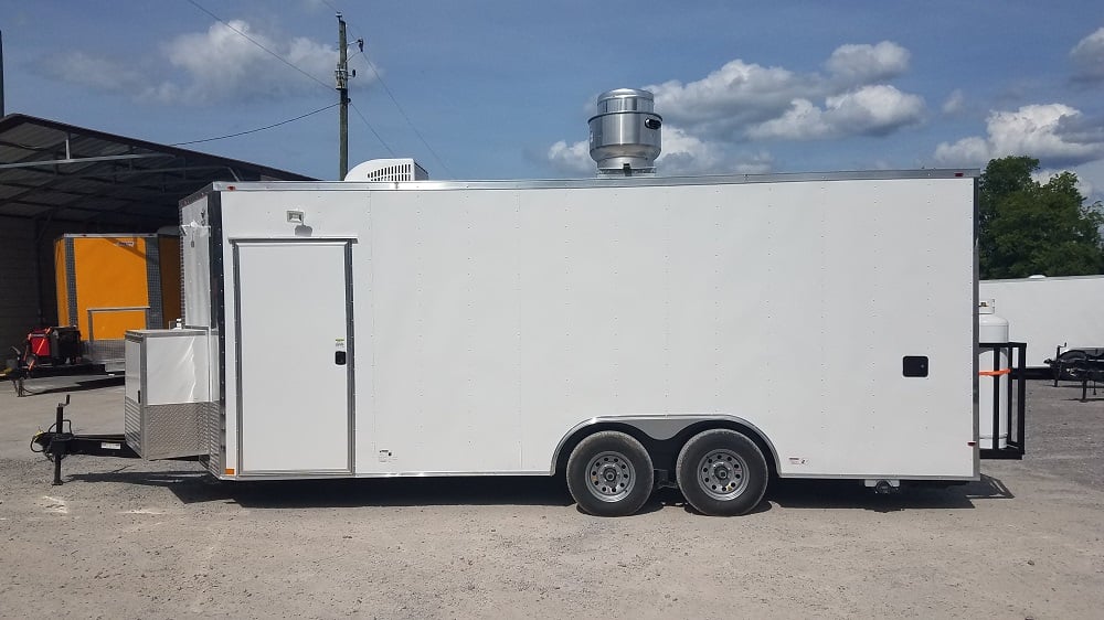 8.5' x 20' White Concession Food Trailer with Appliances