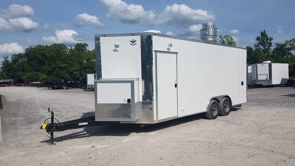 8.5' x 20' White Concession Food Trailer with Appliances