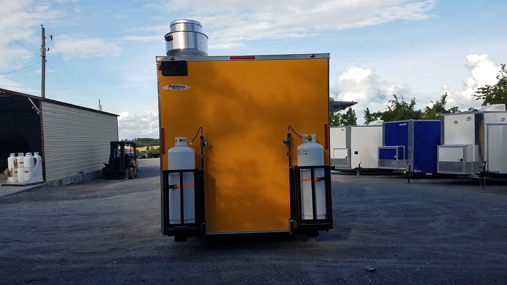 8.5' x 16' Yellow Food Concession Trailer with Appliances