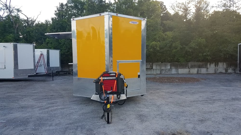 8.5' x 16' Yellow Food Concession Trailer with Appliances