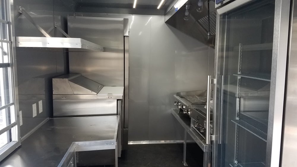 8.5' x 16' Yellow Food Concession Trailer with Appliances