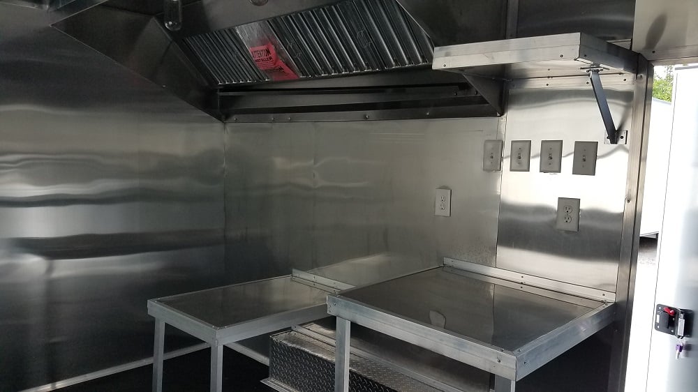 8.5' x 14' White Concession Food Trailer