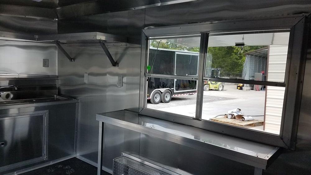 8.5' x 14' White Concession Food Trailer