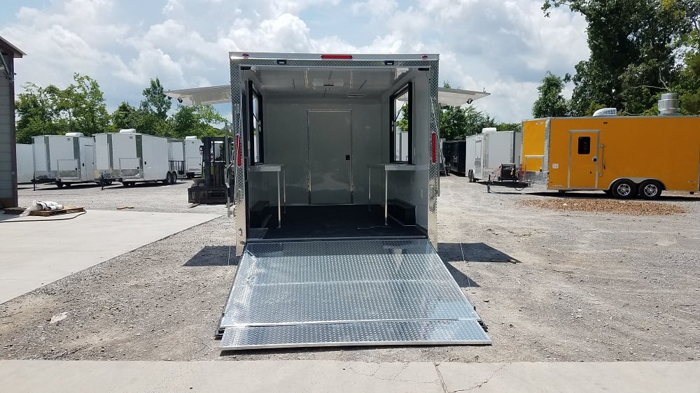 8.5' x 16' Cobalt Blue Concession Food Trailer