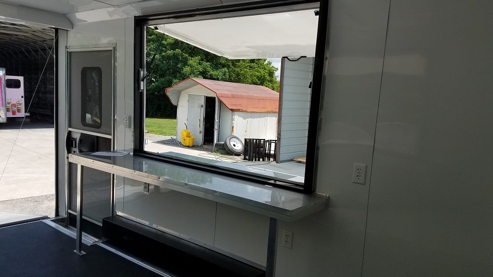 8.5' x 16' Cobalt Blue Concession Food Trailer