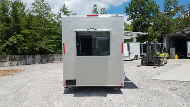 7' x 16' Arizona Beige Enclosed Custom Concession Trailer