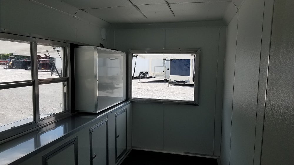 7' x 16' Arizona Beige Enclosed Custom Concession Trailer