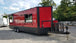 8.5' x 26' Red & Black Porch Style Concession Food Trailer