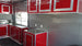 8.5' x 26' Red & Black Porch Style Concession Food Trailer