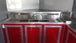 8.5' x 26' Red & Black Porch Style Concession Food Trailer