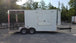 8.5' x 18' White Porch Style Event Concession Food Trailer