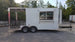 8.5' x 18' White Porch Style Event Concession Food Trailer