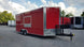 8.5' x 20' Red Porch Style Concession Food Trailer