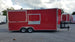 8.5' x 20' Red Porch Style Concession Food Trailer