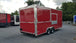 8.5' x 20' Red Porch Style Concession Food Trailer