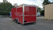 8.5' x 20' Red Porch Style Concession Food Trailer