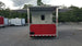 8.5' x 20' Red Porch Style Concession Food Trailer