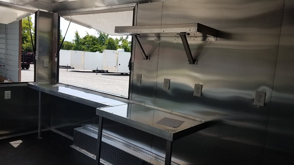 8.5' x 16' Black & White Food Concession Event Trailer