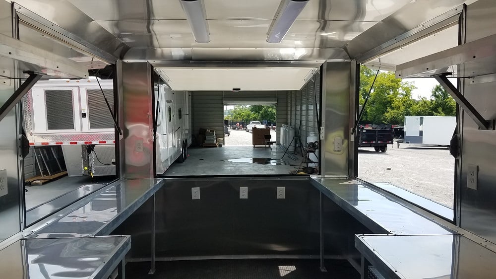 8.5' x 16' Black & White Food Concession Event Trailer