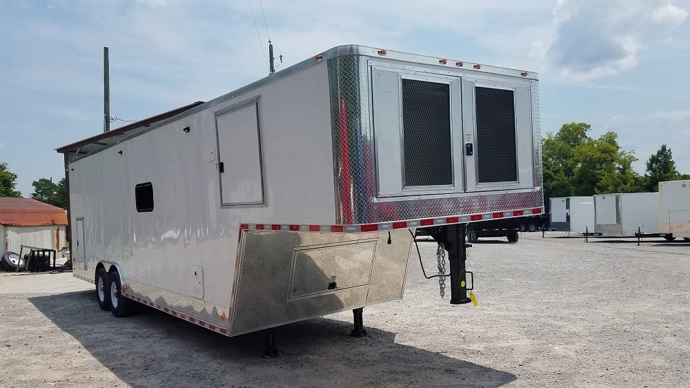 8.5' x 33' White Goose-Neck Mobile Veterinary Clinic