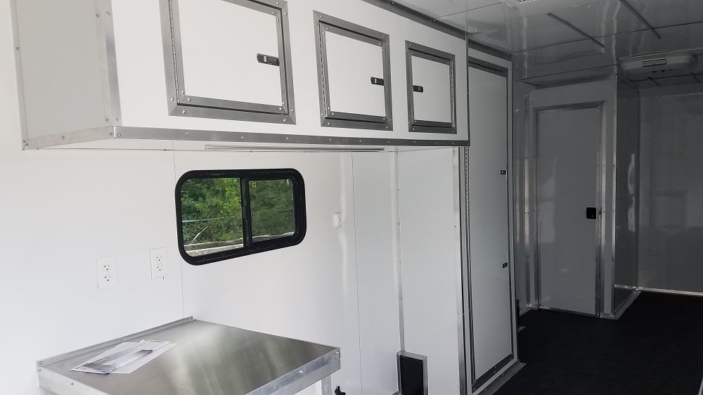 8.5' x 33' White Goose-Neck Mobile Veterinary Clinic