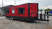 8.5' x 26' Red & Black Porch Style Concession Food Trailer With Appliances