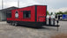 8.5' x 26' Red & Black Porch Style Concession Food Trailer With Appliances