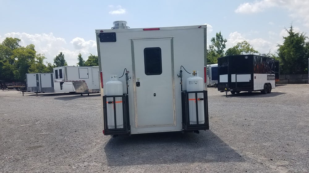 8.5' x 16' White Concession Food Trailer With Appliances