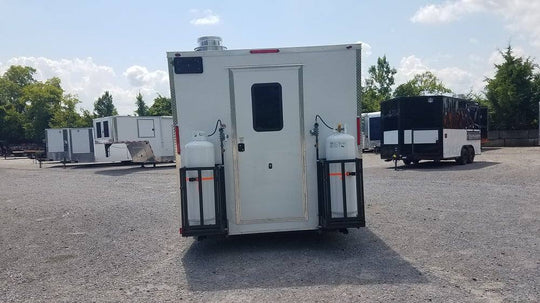 8.5' x 16' White Concession Food Trailer With Appliances