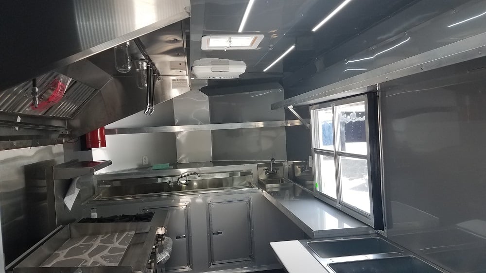 8.5' x 16' White Concession Food Trailer With Appliances