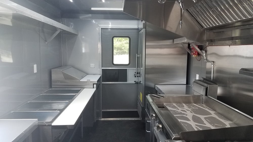 8.5' x 16' White Concession Food Trailer With Appliances