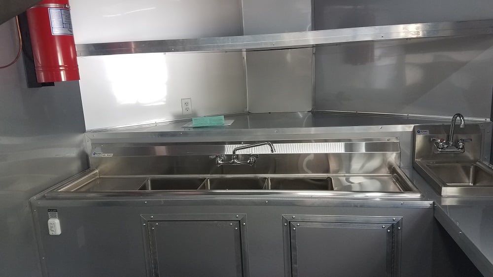 8.5' x 16' White Concession Food Trailer With Appliances