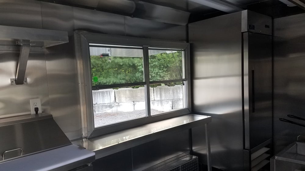 8.5' x 14' White Concession Food Trailer With Appliances