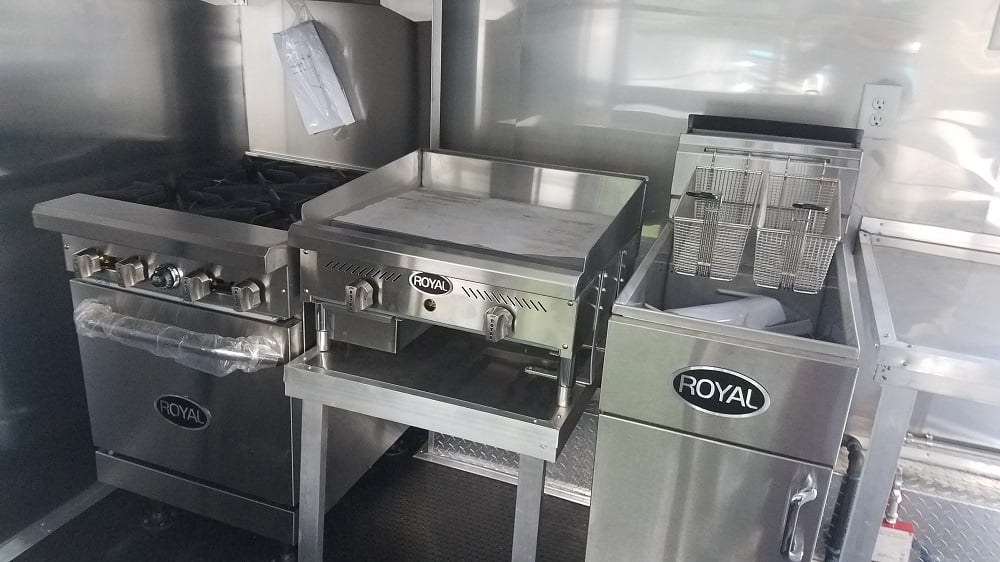 8.5' x 14' White Concession Food Trailer With Appliances