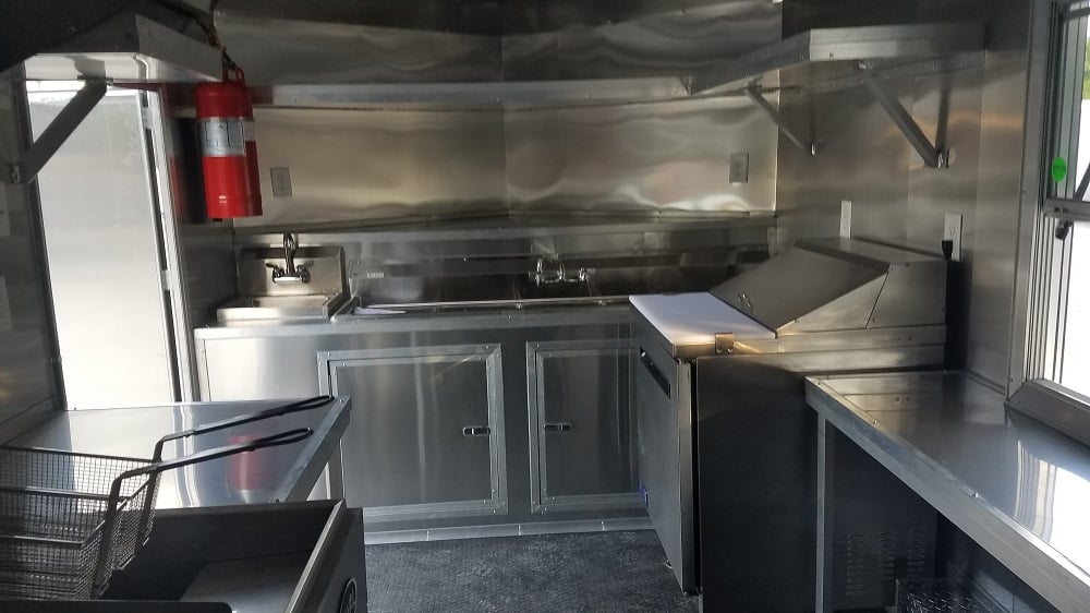 8.5' x 14' White Concession Food Trailer With Appliances