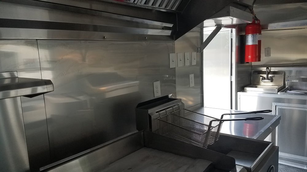 8.5' x 14' White Concession Food Trailer With Appliances