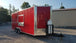 8.5' x 20' Red Porch Style Concession Food Trailer With Appliances