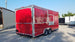 8.5' x 20' Red Porch Style Concession Food Trailer With Appliances