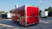 8.5' x 20' Red Porch Style Concession Food Trailer With Appliances