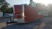 8.5' x 20' Red Porch Style Concession Food Trailer With Appliances