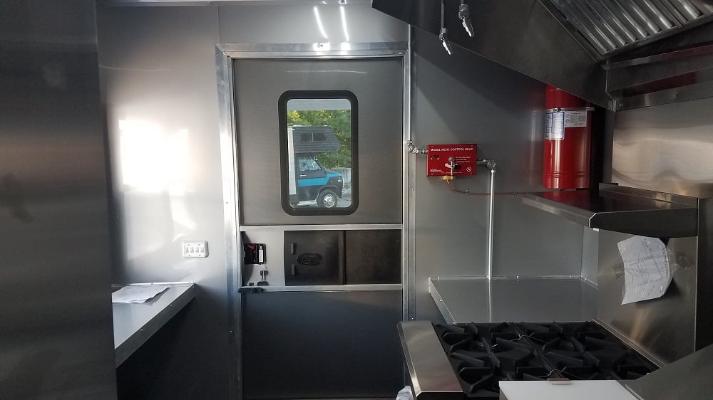 8.5' x 20' Red Porch Style Concession Food Trailer With Appliances