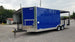 8.5' x 22' Cobalt Blue Porch Style Concession Food Trailer