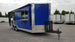 8.5' x 22' Cobalt Blue Porch Style Concession Food Trailer