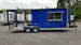 8.5' x 22' Cobalt Blue Porch Style Concession Food Trailer