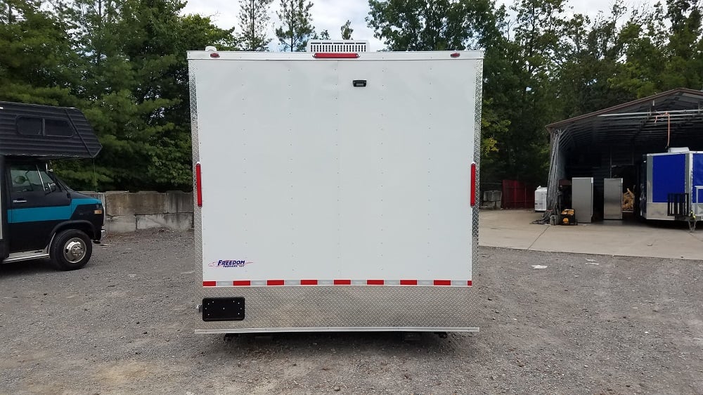 8.5' x 18' White Concession Food Trailer