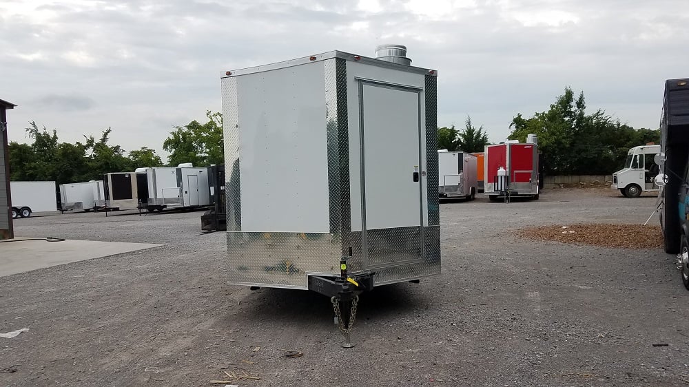 8.5' x 18' White Concession Food Trailer