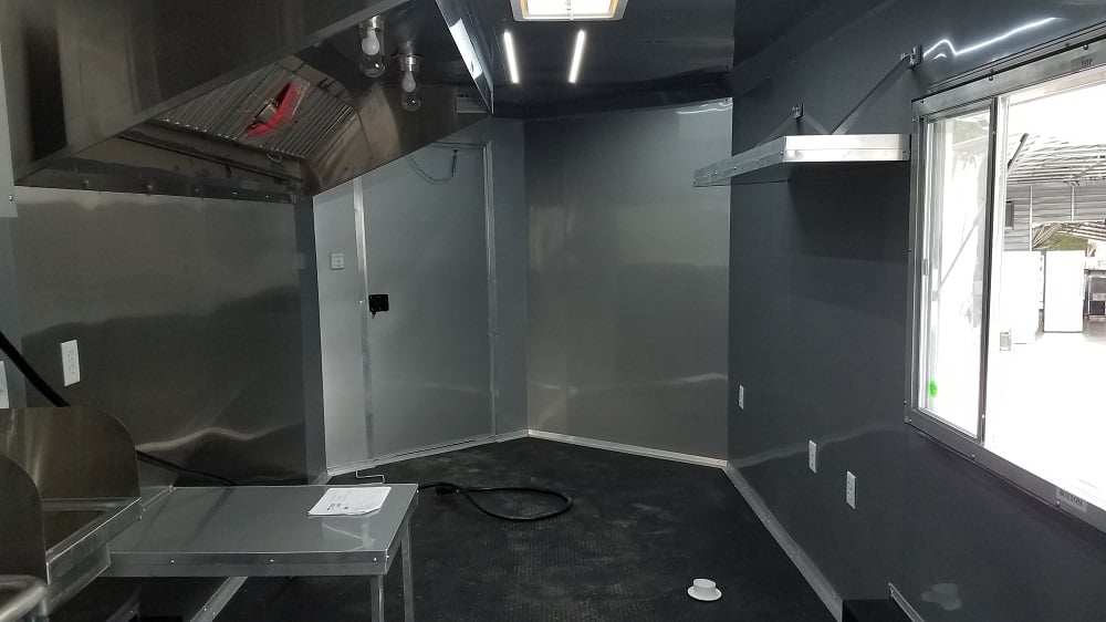 8.5' x 18' White Concession Food Trailer