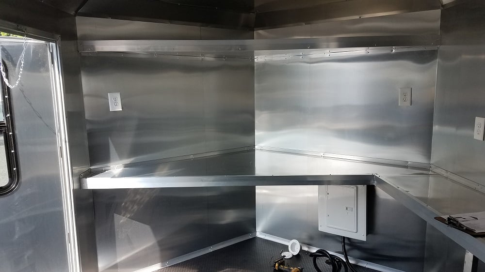 8.5' x 18' White Concession Food Trailer