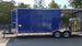 8.5' x 22' Cobalt Blue Porch Style Concession Food Trailer With Appliances