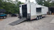 White 8.5' x 35' Gooseneck Food Vending Trailer